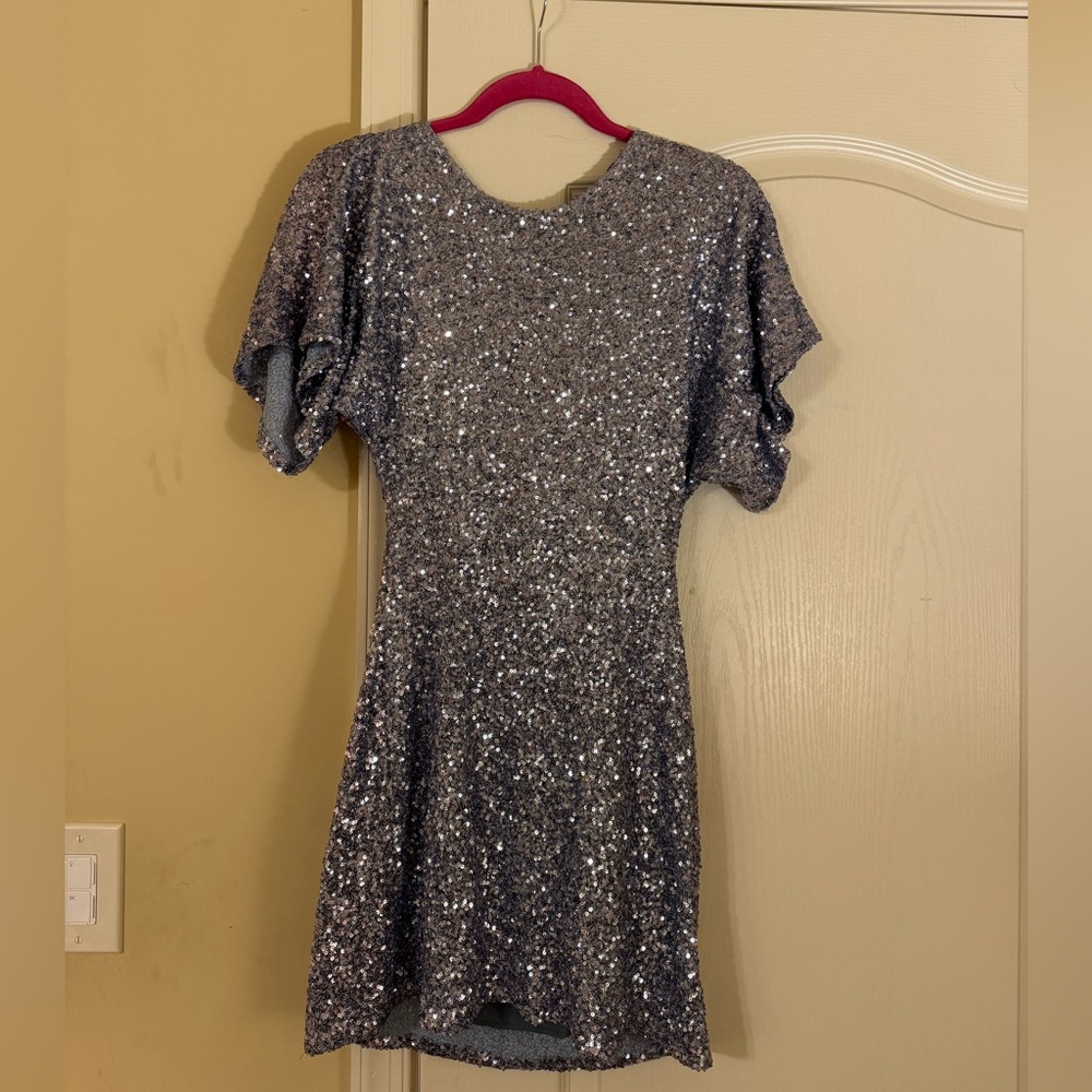Zara Blue Sequin Dress